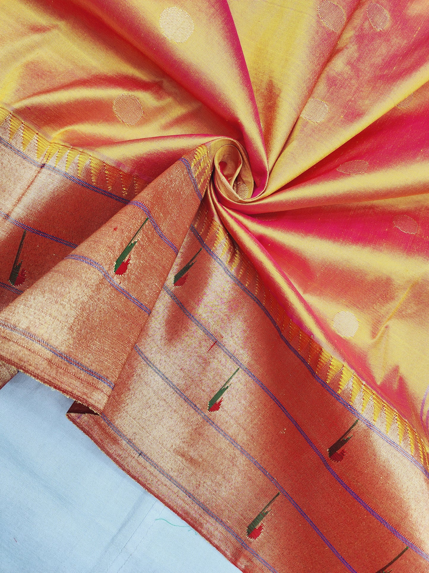 Triple Muniya Brocade Paithani