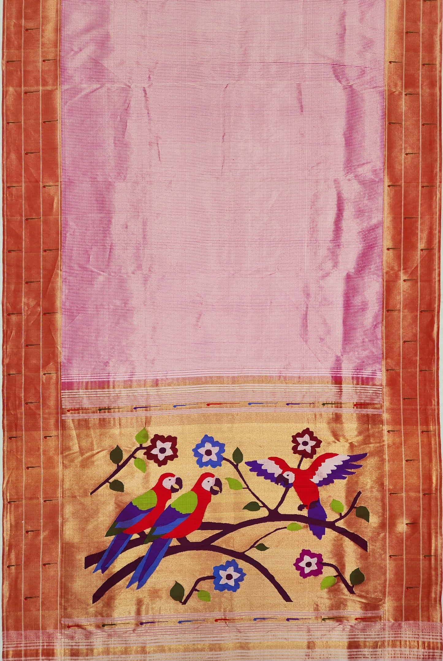 Triple Muniya Brocade Paithani