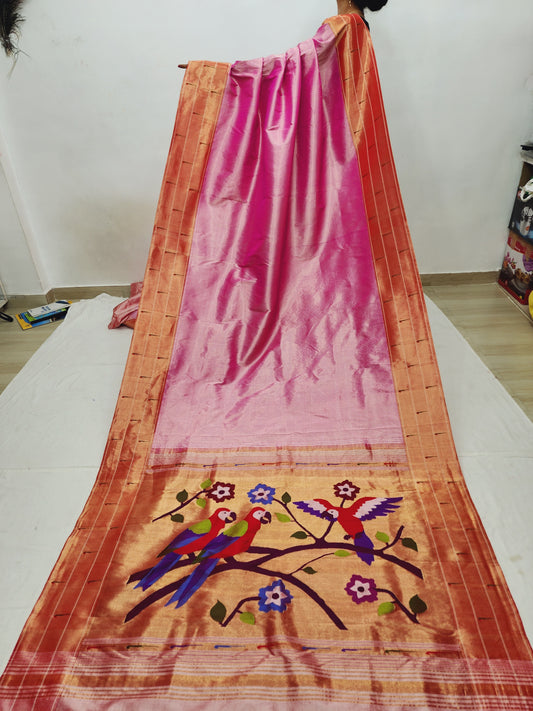 Triple Muniya Brocade Paithani