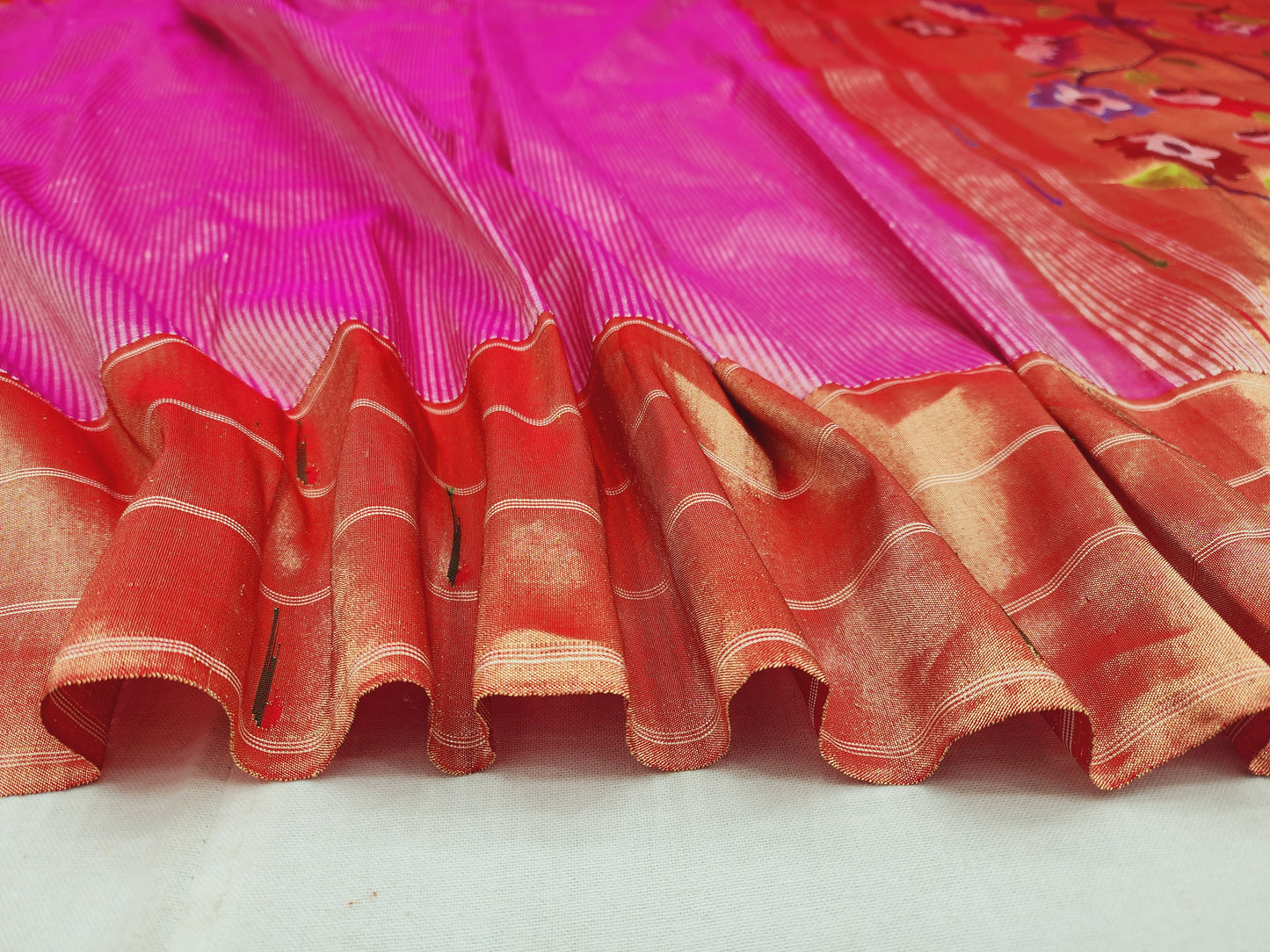 Triple Muniya Brocade Paithani