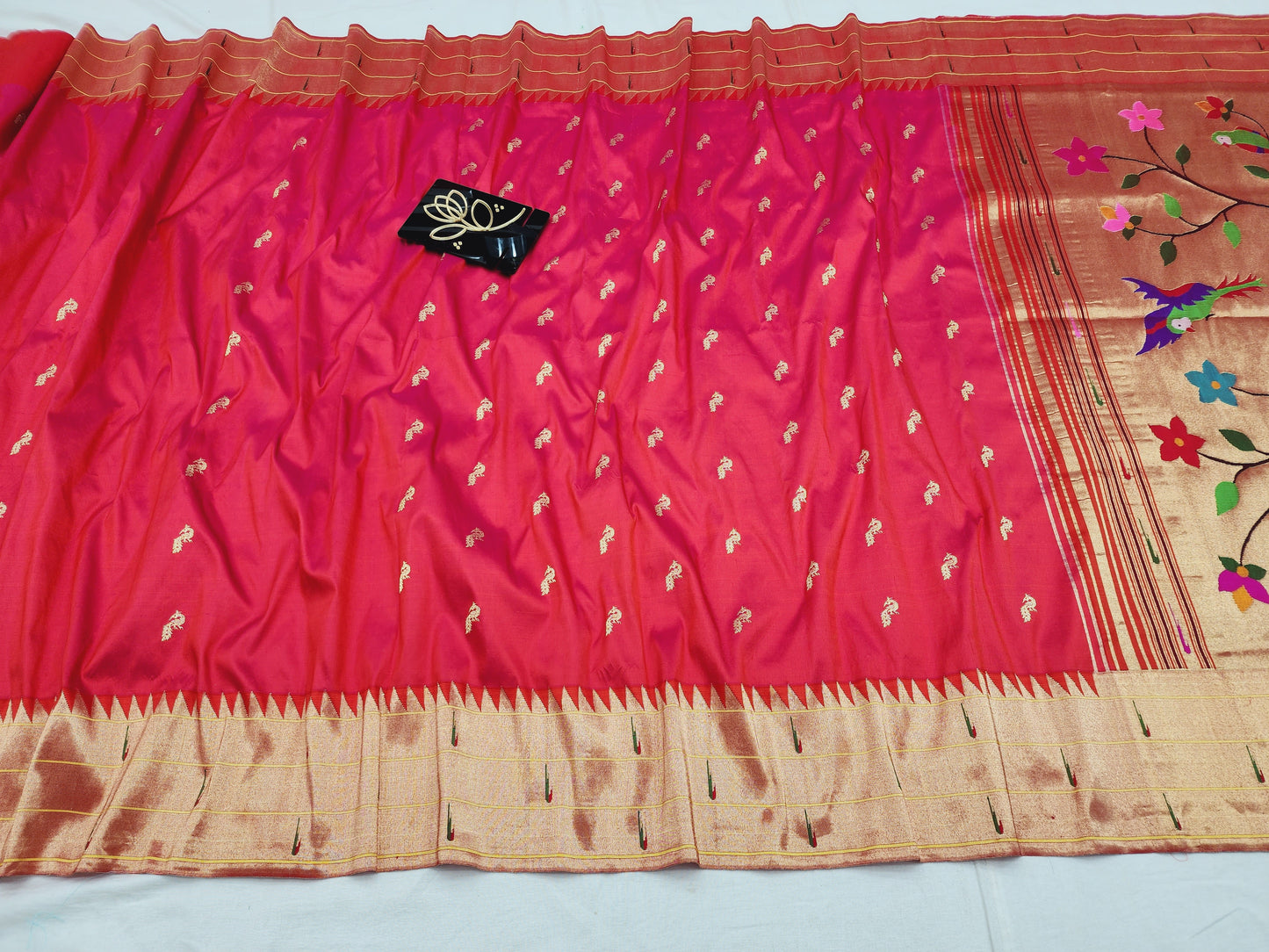 Triple Muniya Brocade Paithani