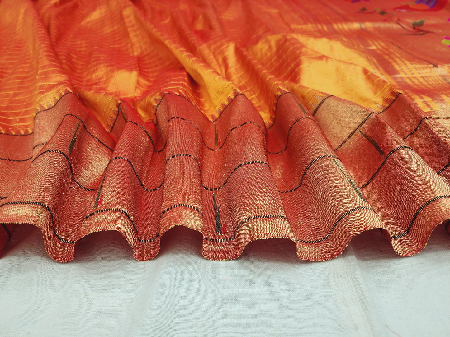 Triple Muniya Brocade Paithani