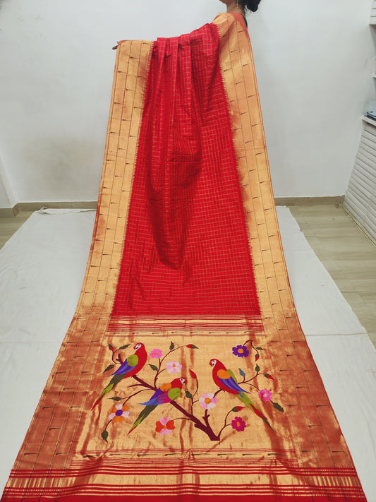 Triple Muniya Brocade Paithani