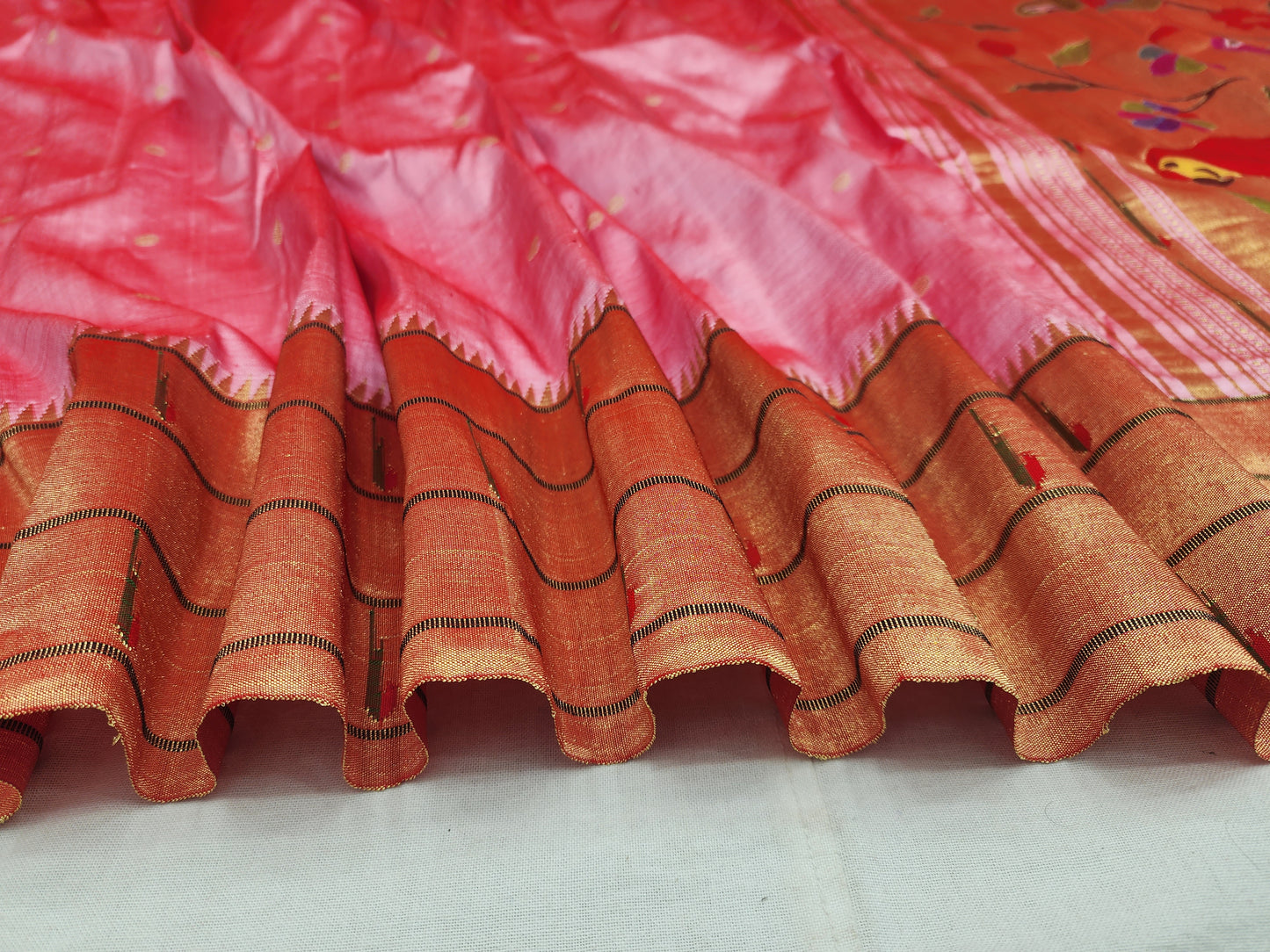 Triple Muniya Brocade Paithani