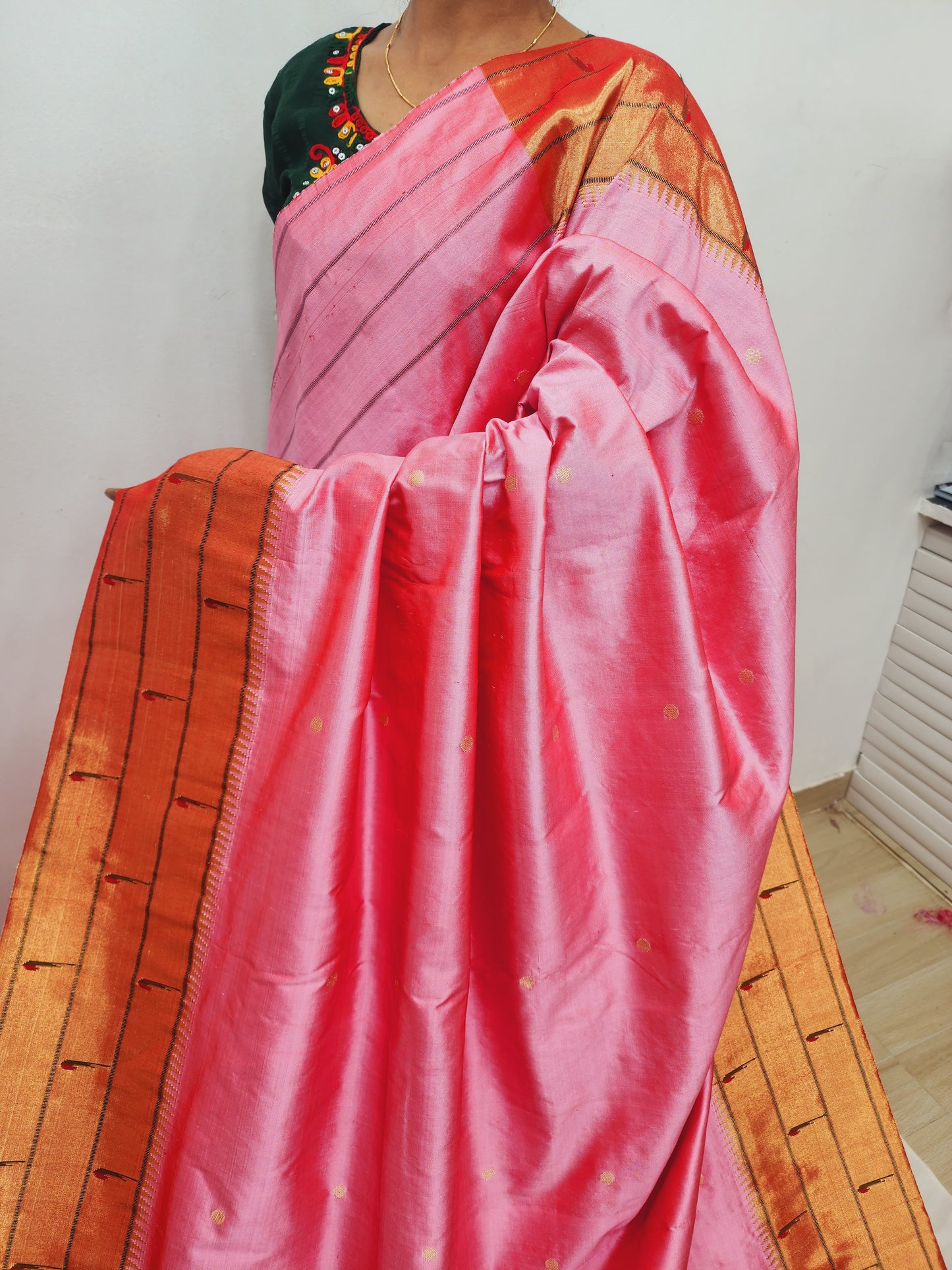 Triple Muniya Brocade Paithani