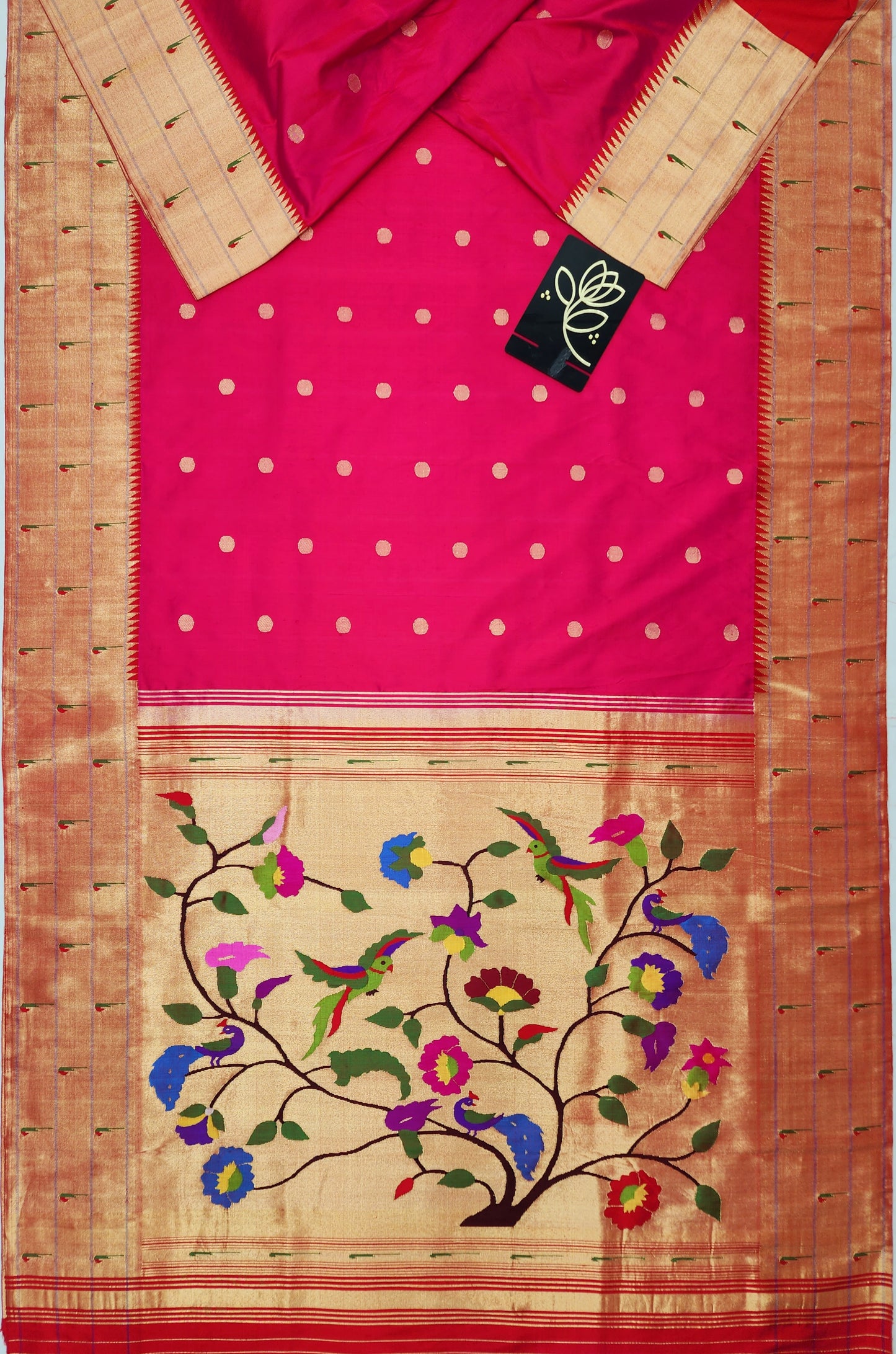 Triple Muniya Brocade Paithani