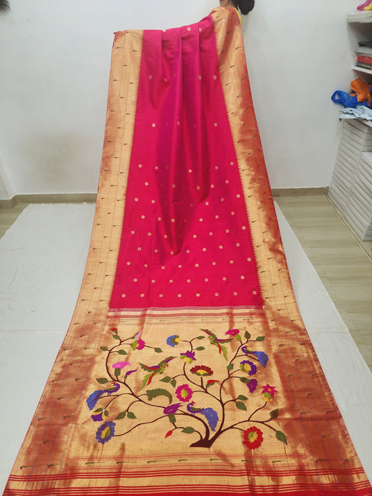 Triple Muniya Brocade Paithani