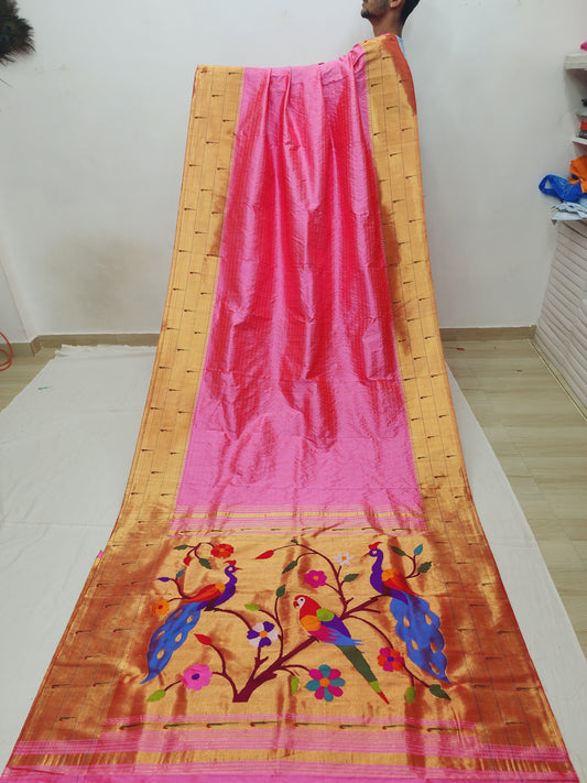 Triple Muniya Brocade Paithani