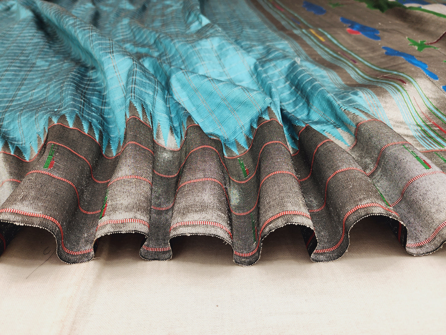 Triple Muniya Brocade Paithani