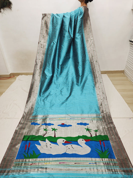 Triple Muniya Brocade Paithani