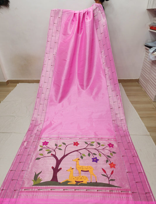 Triple Muniya Brocade Paithani