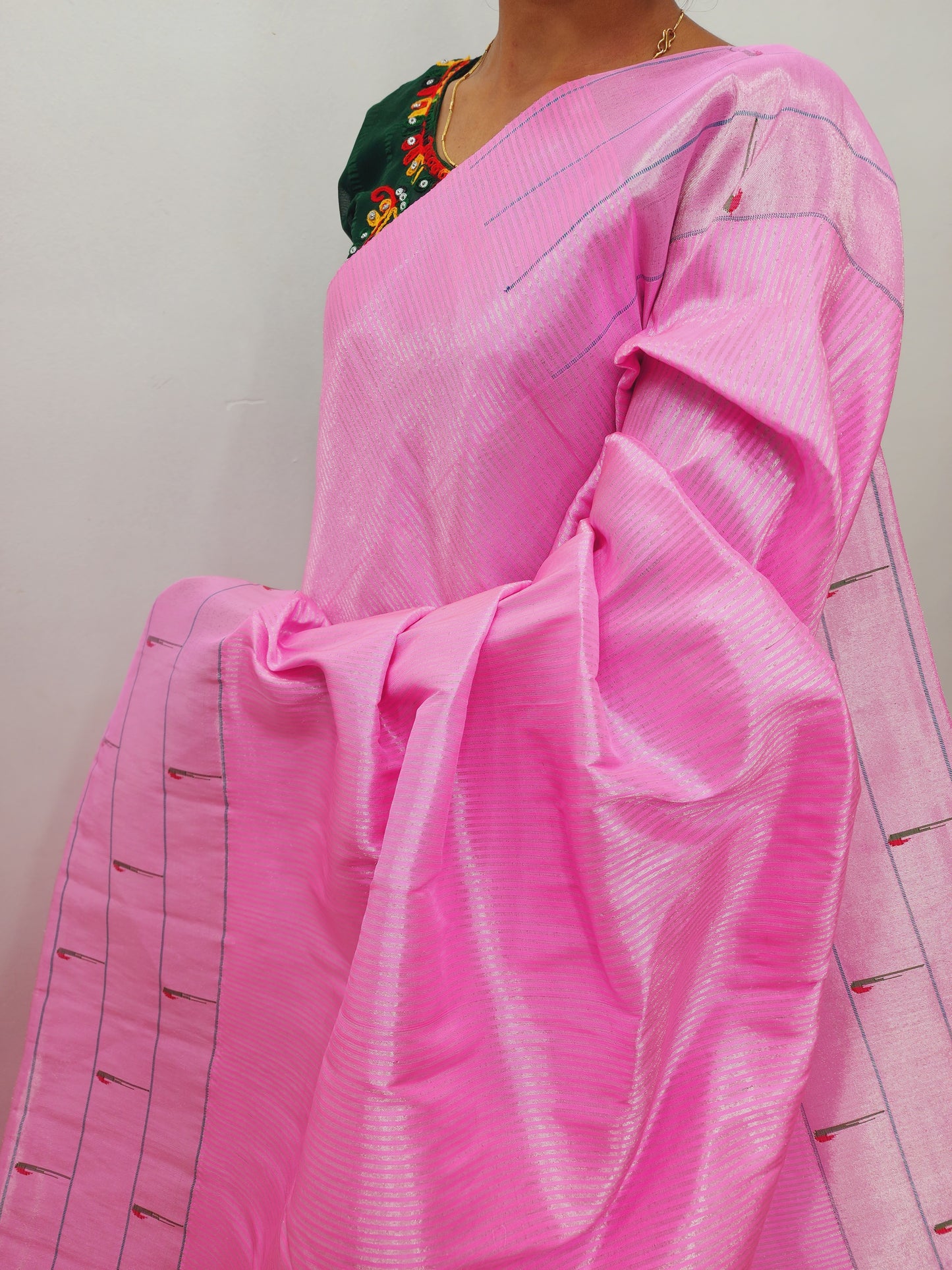 Triple Muniya Brocade Paithani