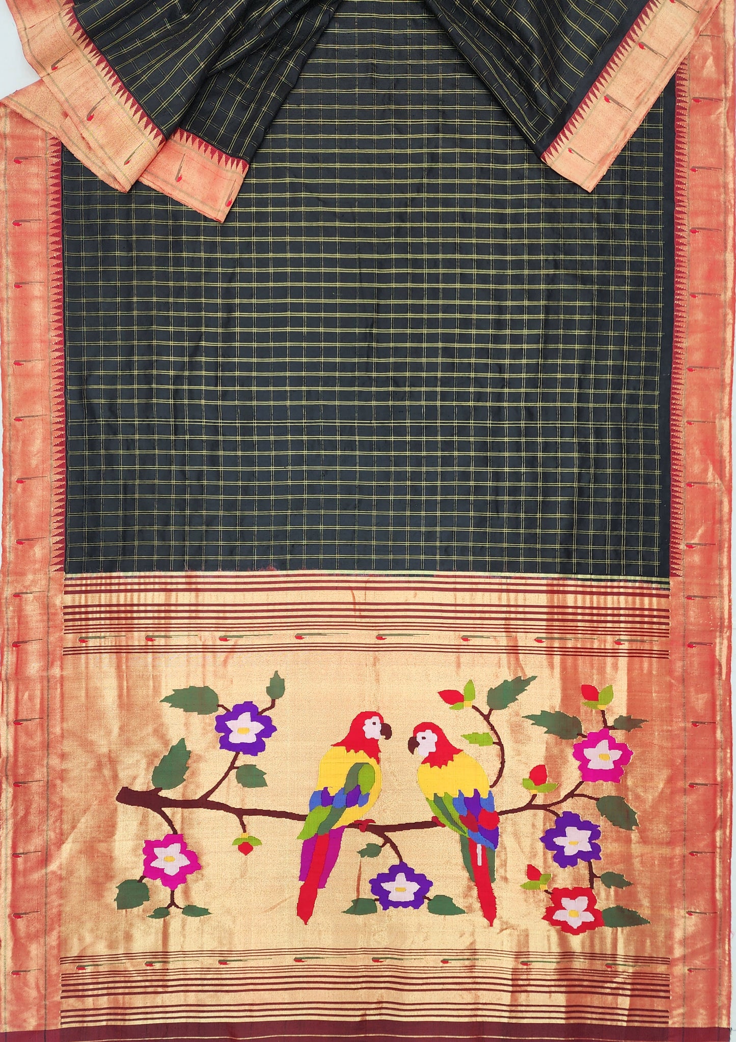 Single Muniya Brocade Paithani