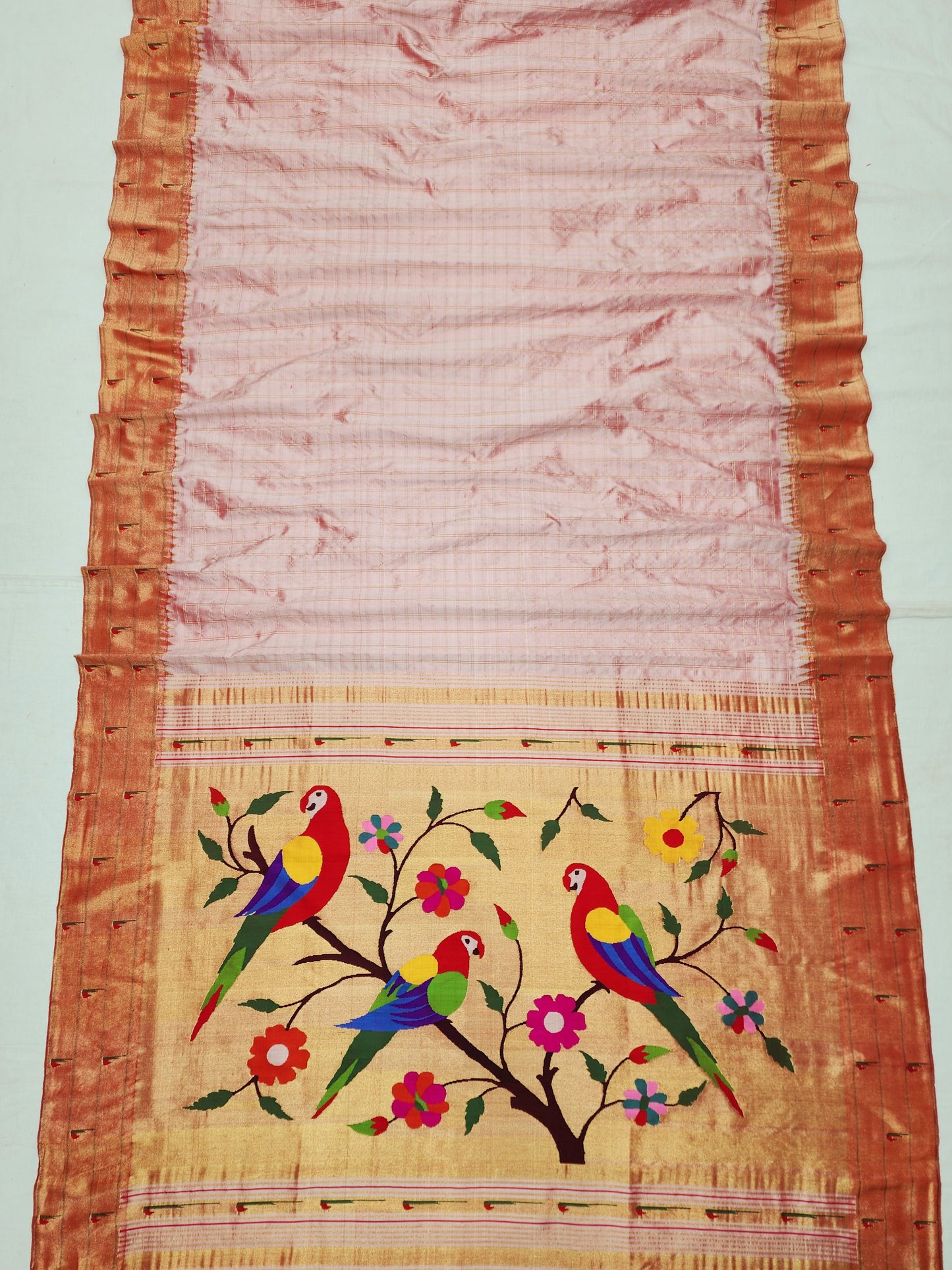 Triple Muniya Brocade Paithani