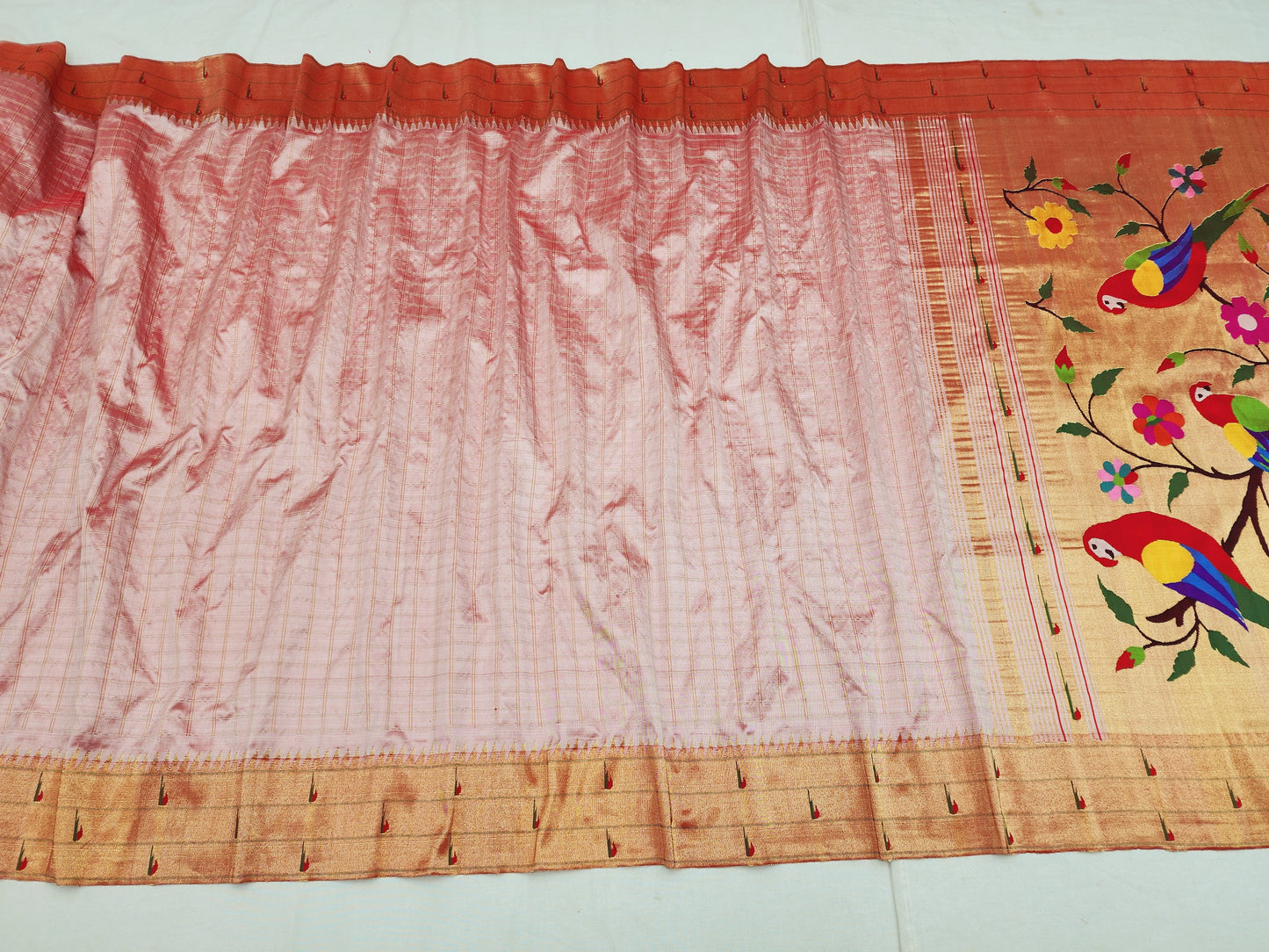 Triple Muniya Brocade Paithani