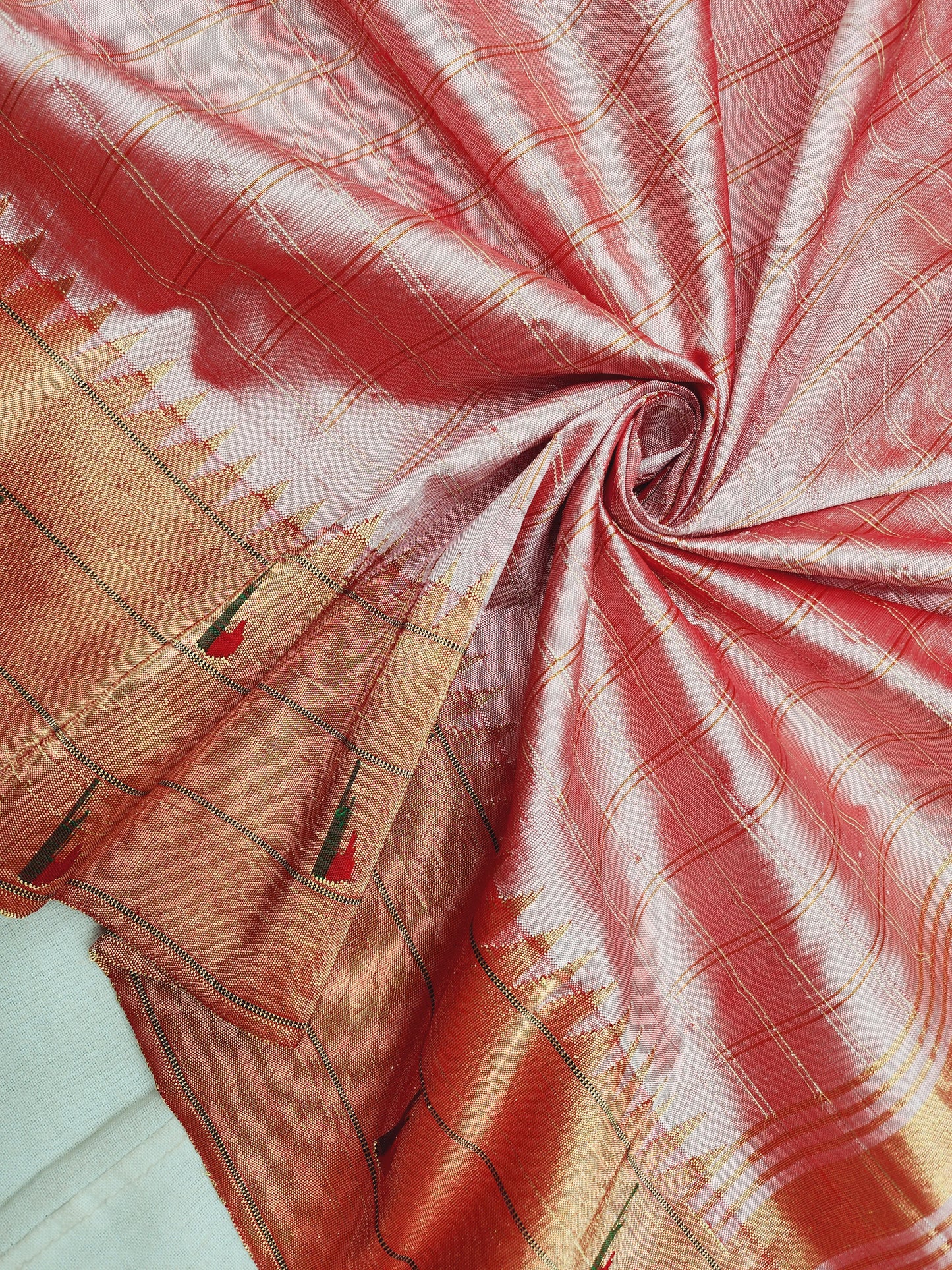 Triple Muniya Brocade Paithani