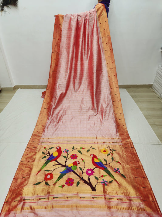 Triple Muniya Brocade Paithani