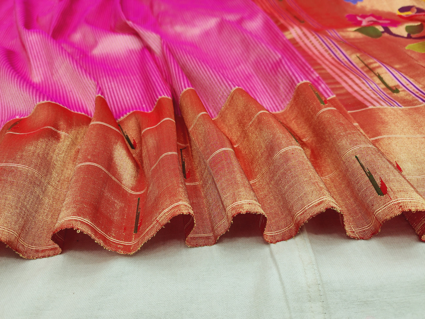 Triple Muniya Brocade Paithani