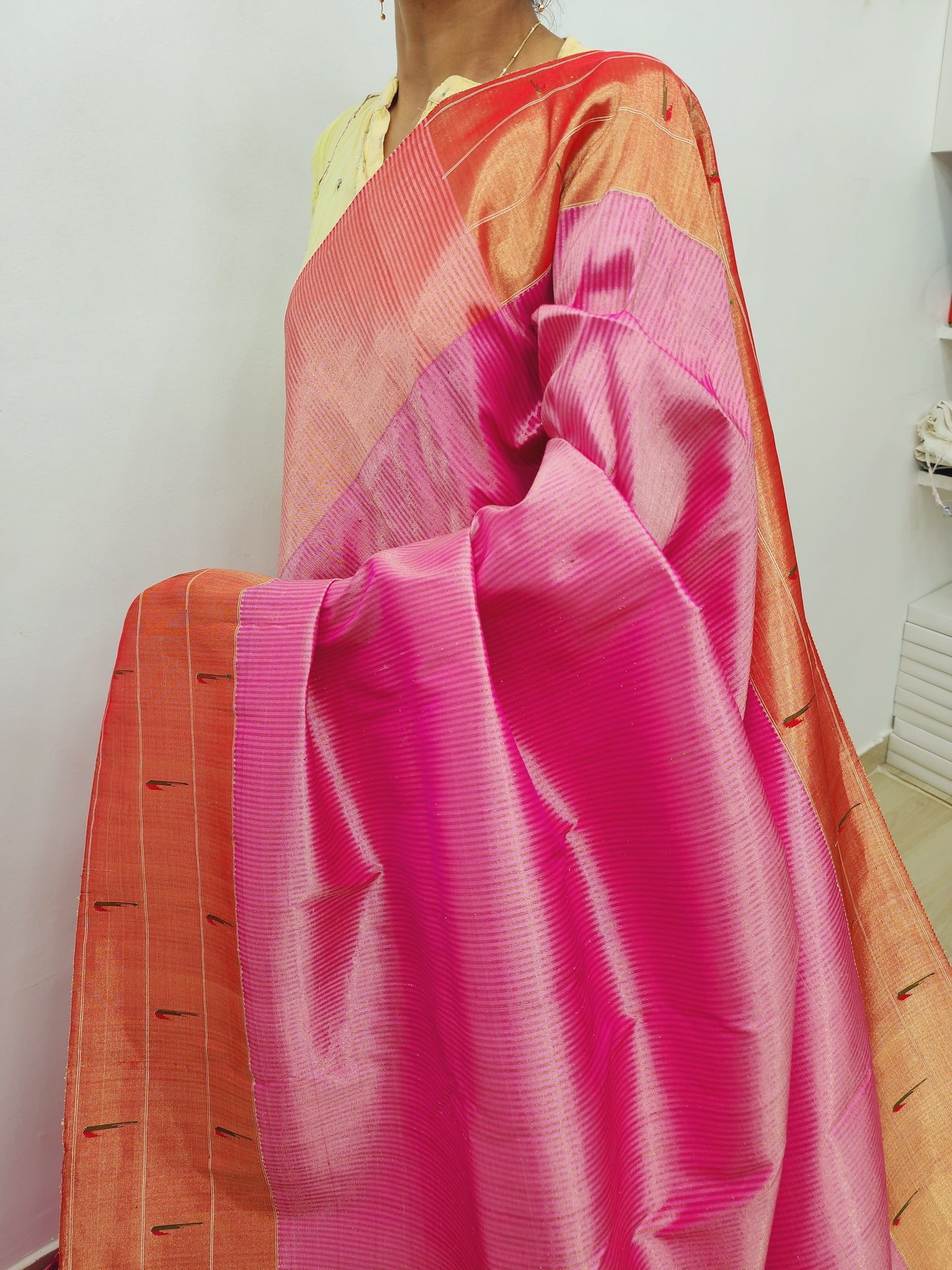 Triple Muniya Brocade Paithani