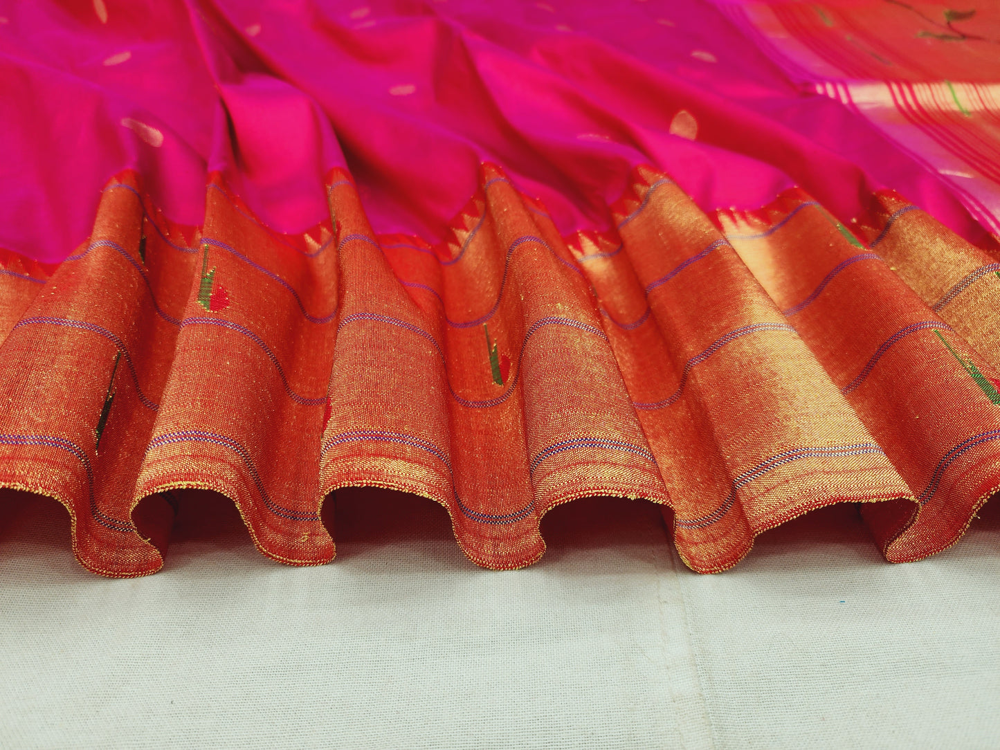 Triple Muniya Brocade Paithani