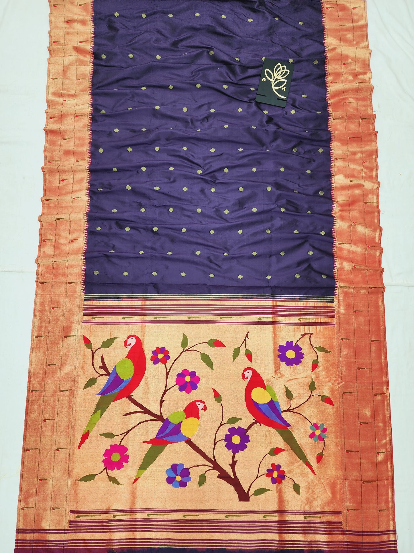 Triple Muniya Brocade Paithani