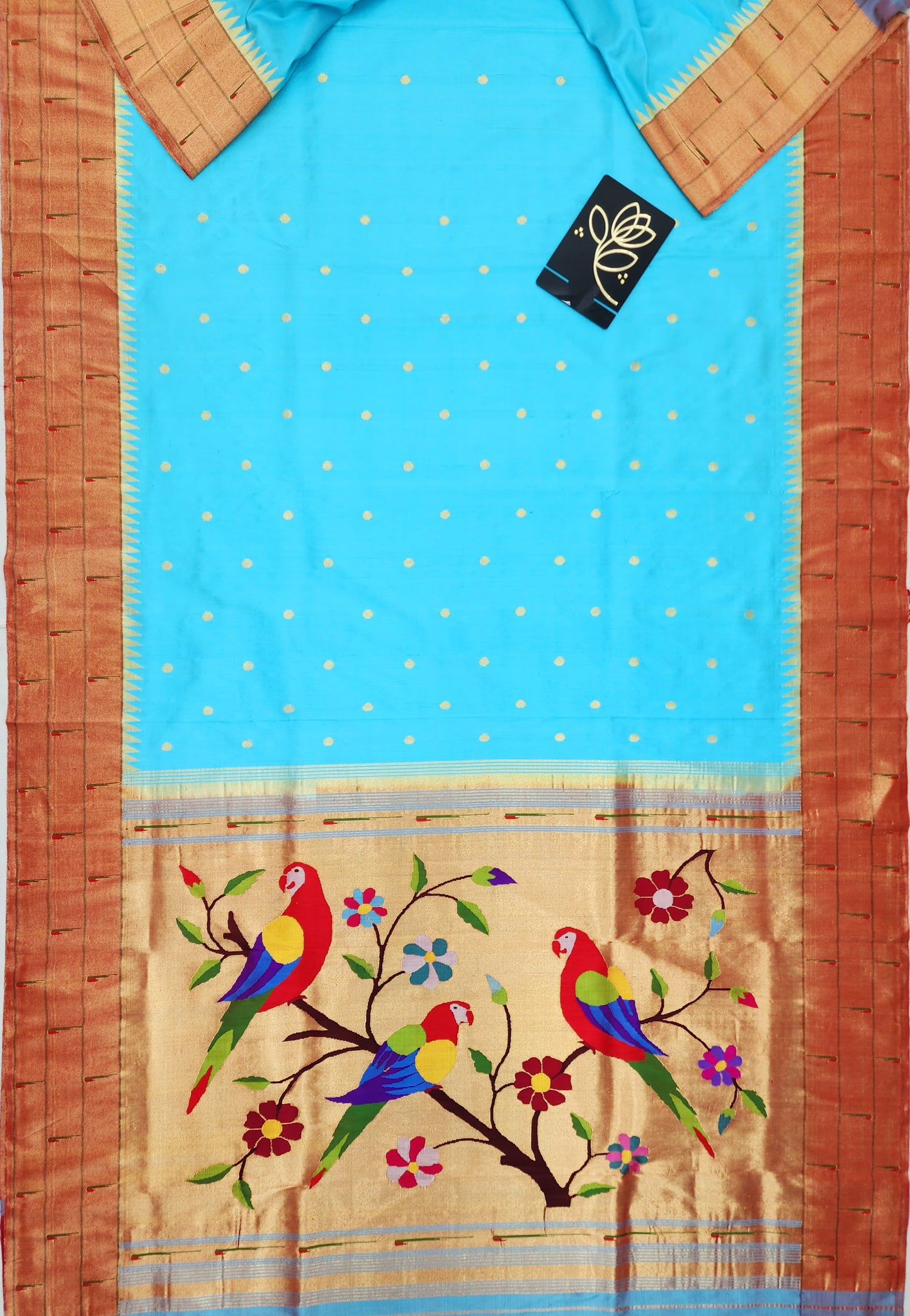 Triple Muniya Brocade Paithani