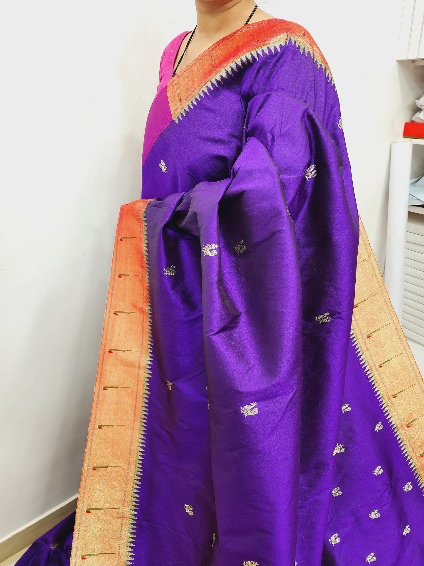 Single Muniya Brocade Paithani