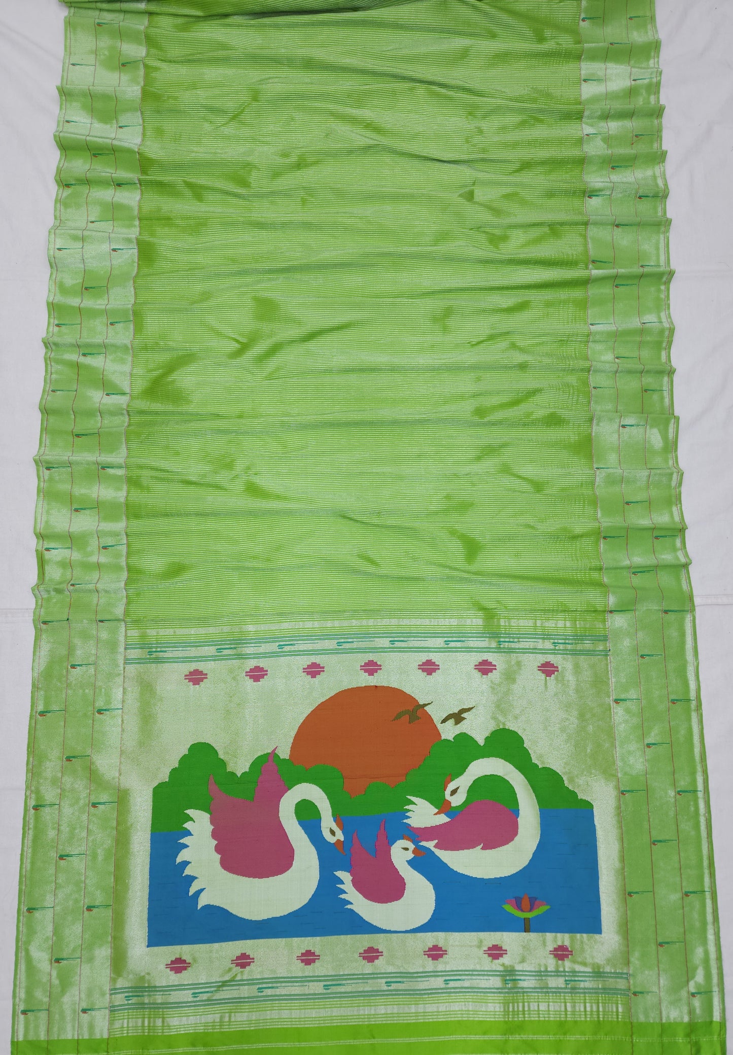 Triple Muniya Brocade Paithani