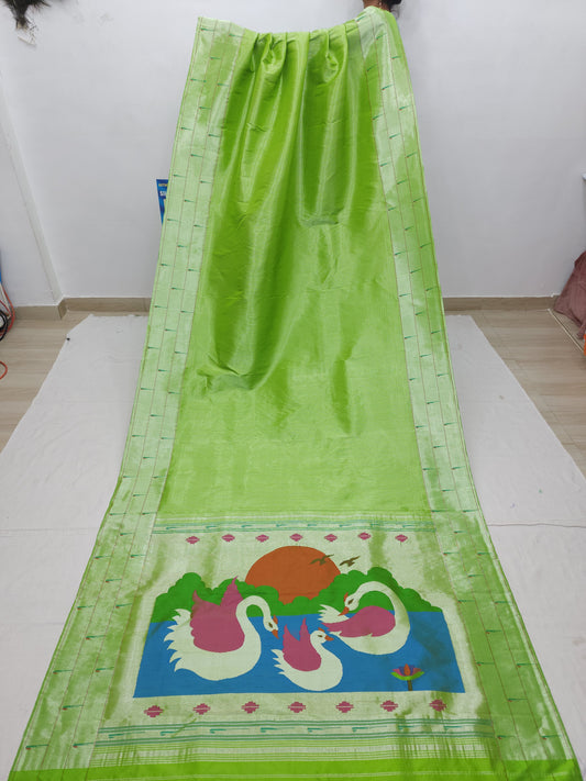 Triple Muniya Brocade Paithani