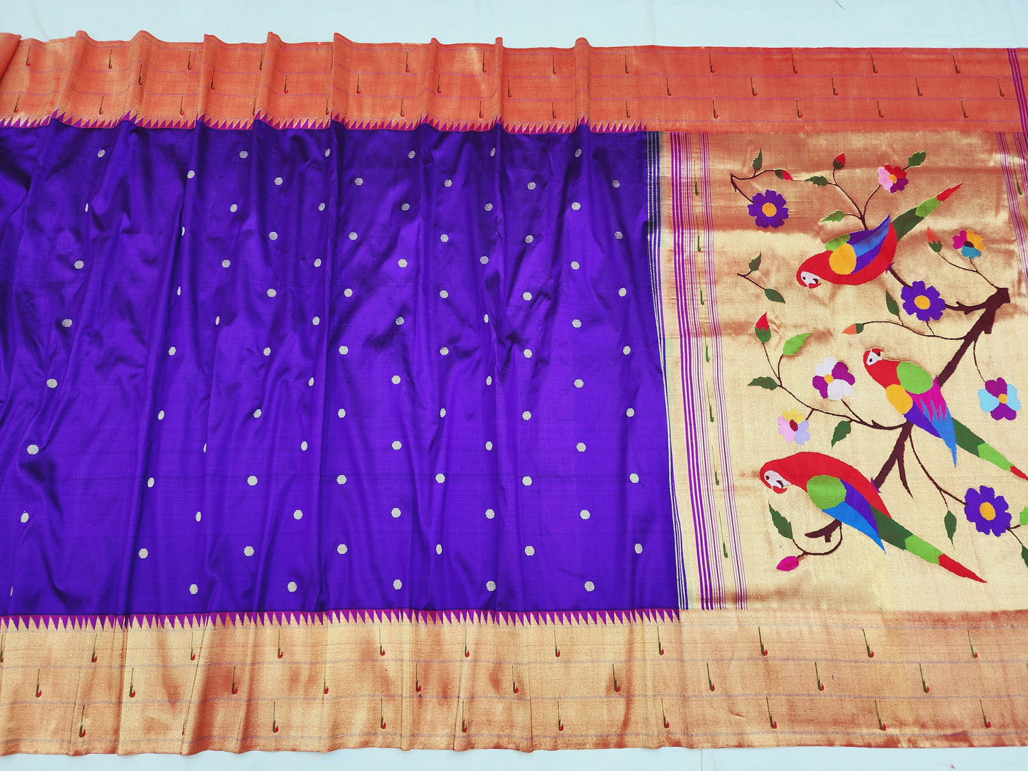 Triple Muniya Brocade Paithani
