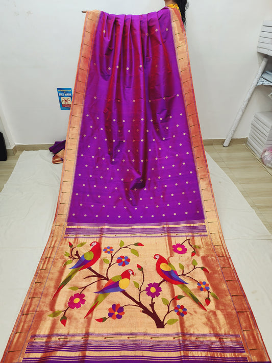 Single Muniya Brocade Paithani