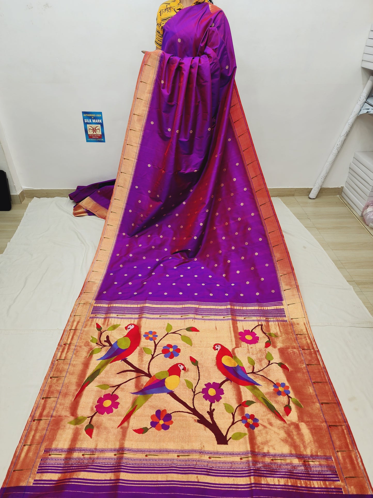 Single Muniya Brocade Paithani