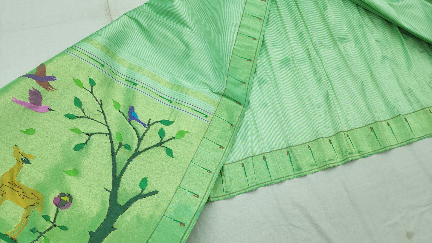 Single Muniya Brocade Paithani