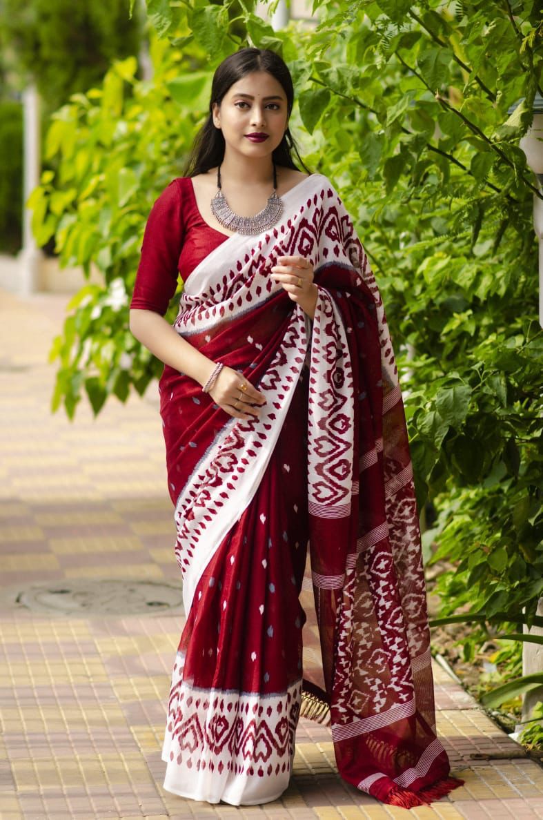 Linen Saree
