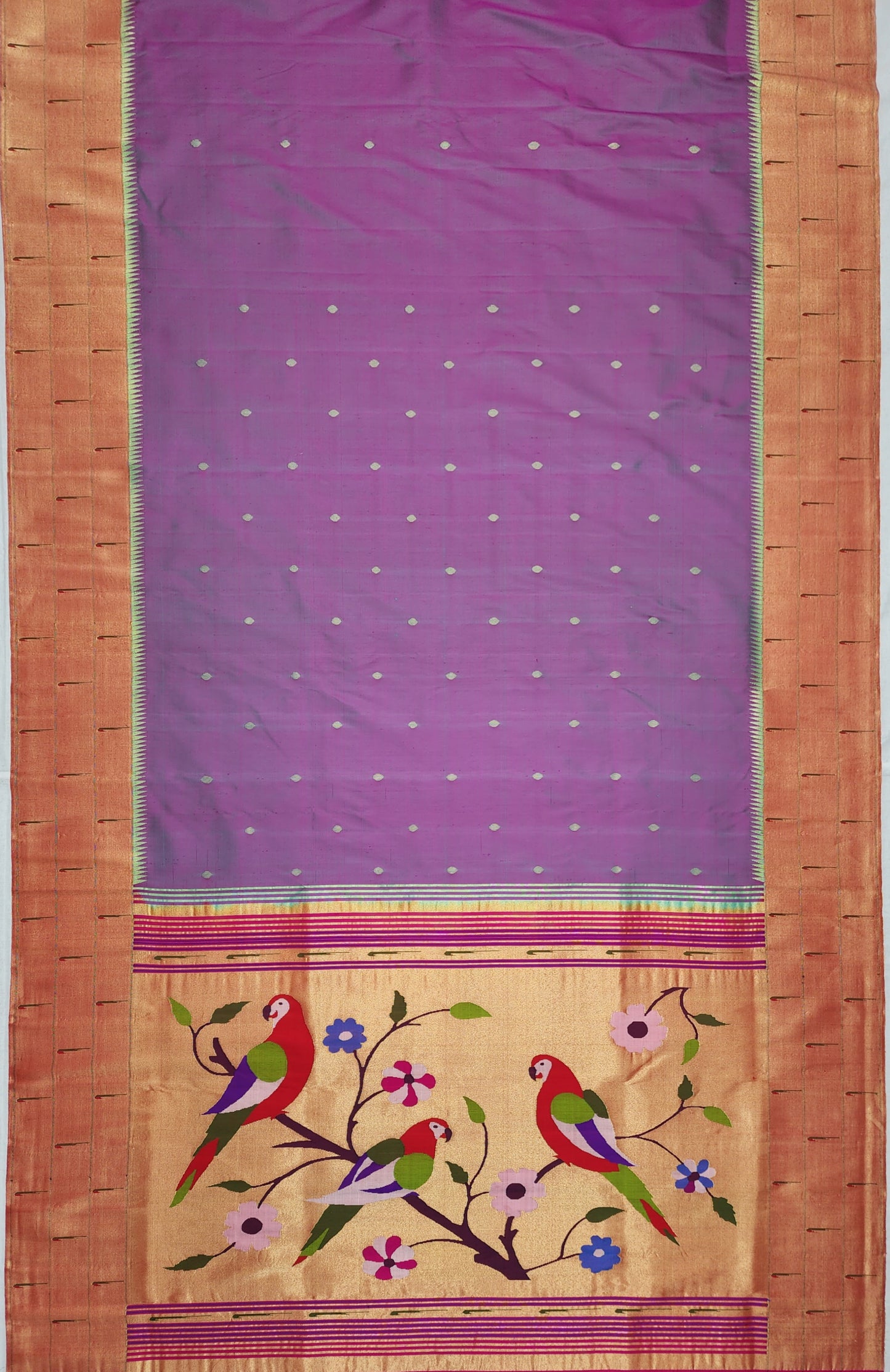 Triple Muniya Brocade Paithani