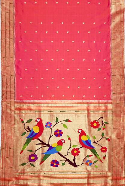Triple Muniya Brocade Paithani