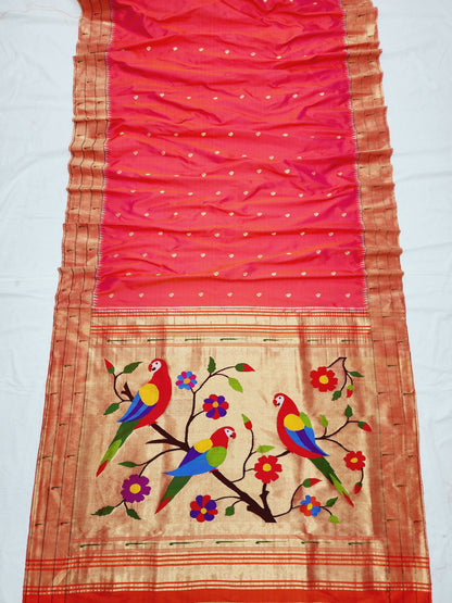 Triple Muniya Brocade Paithani
