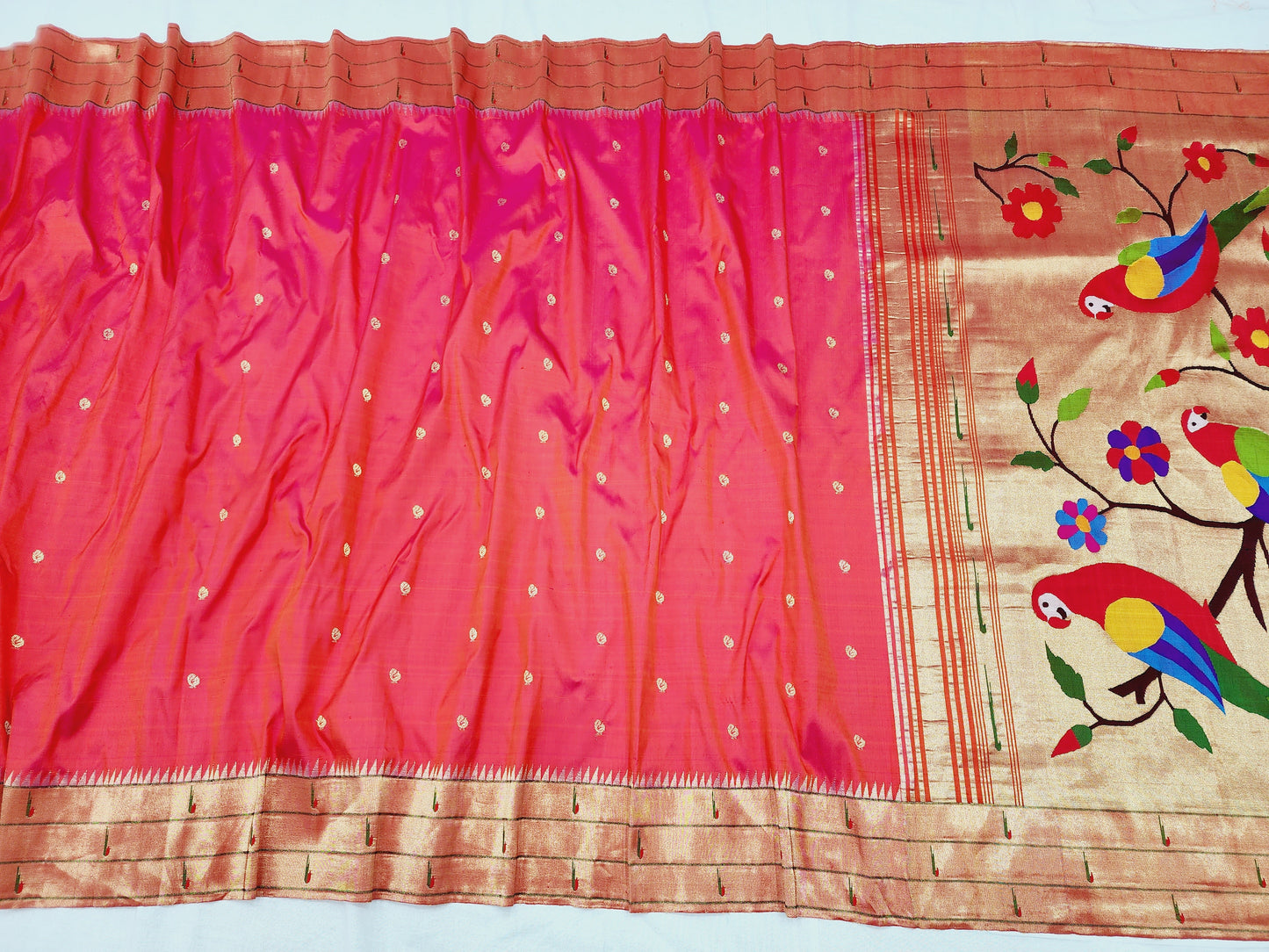 Triple Muniya Brocade Paithani