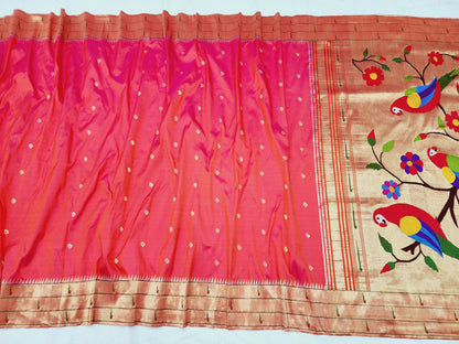Triple Muniya Brocade Paithani