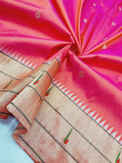 Triple Muniya Brocade Paithani