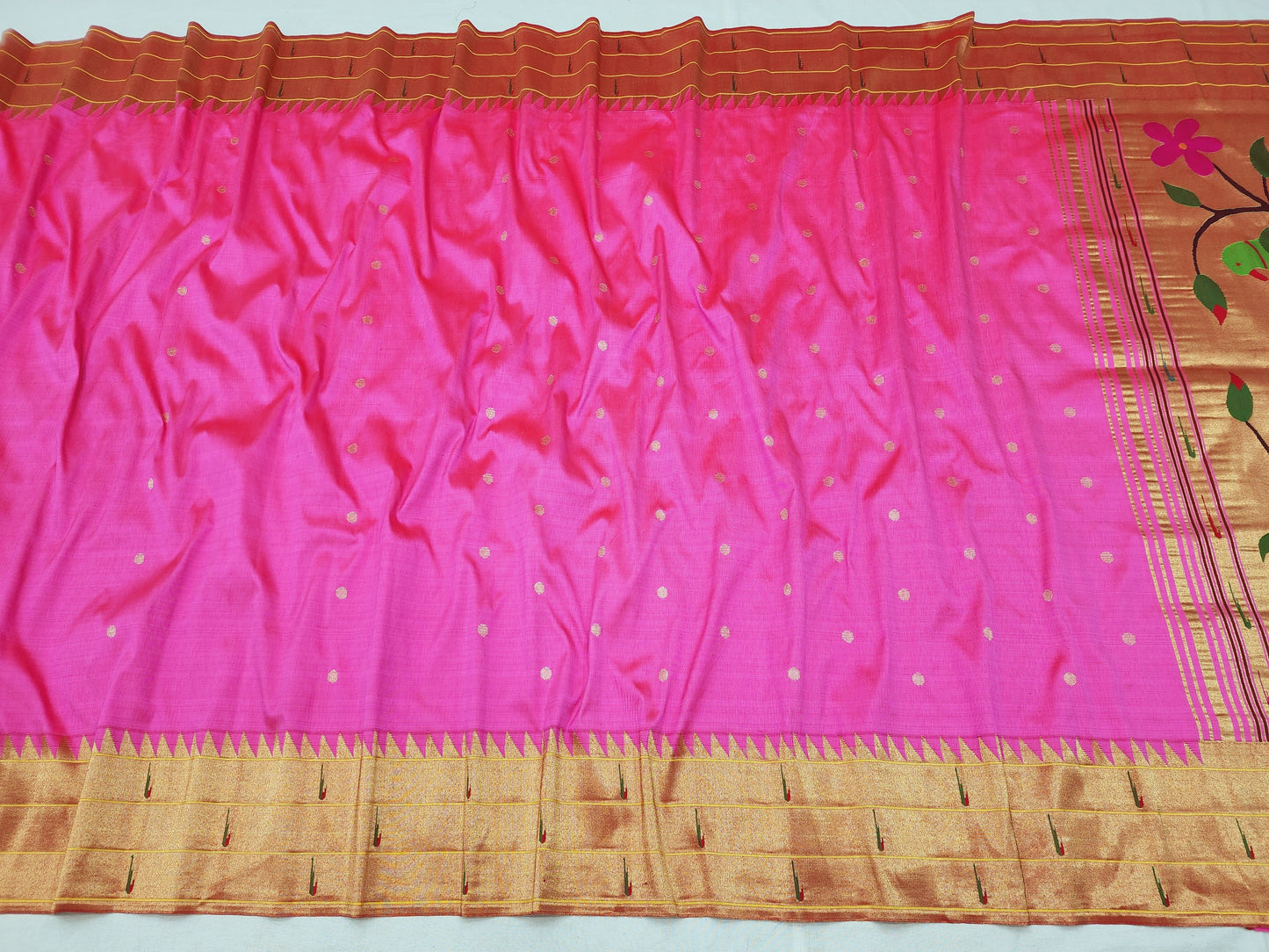 Triple Muniya Brocade Paithani