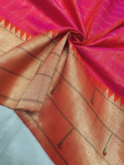 Triple Muniya Brocade Paithani