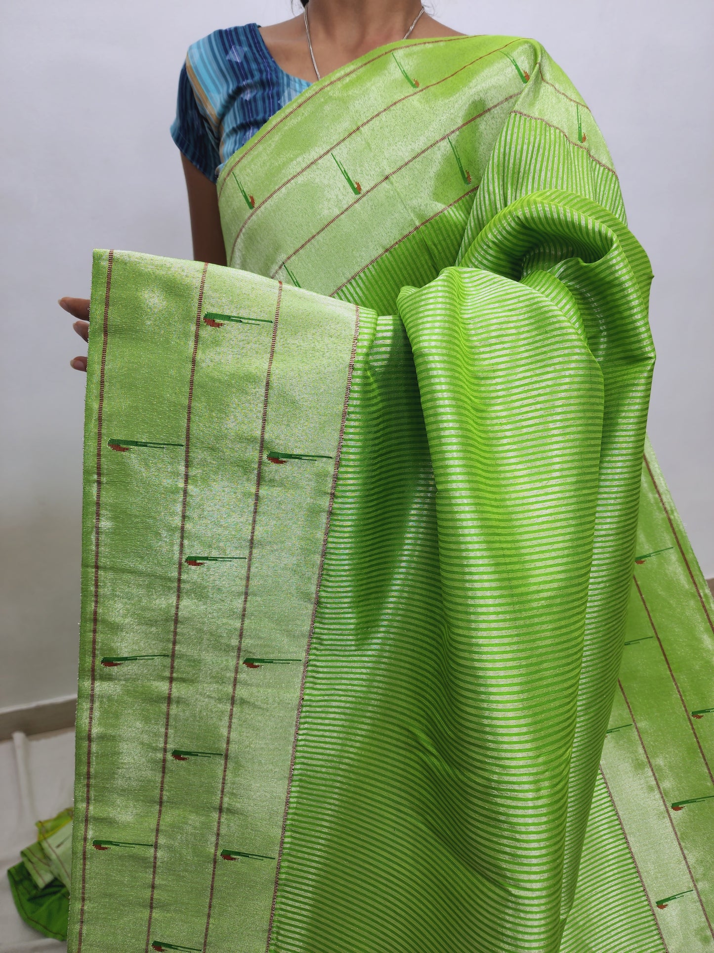 Triple Muniya Brocade Paithani