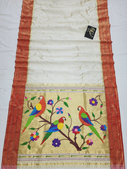 Triple Muniya Brocade Paithani
