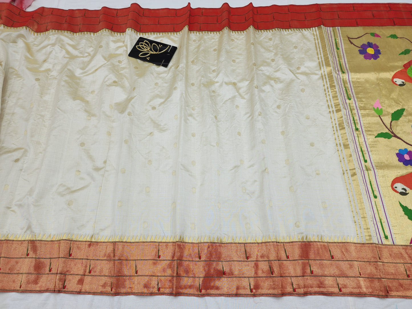 Triple Muniya Brocade Paithani