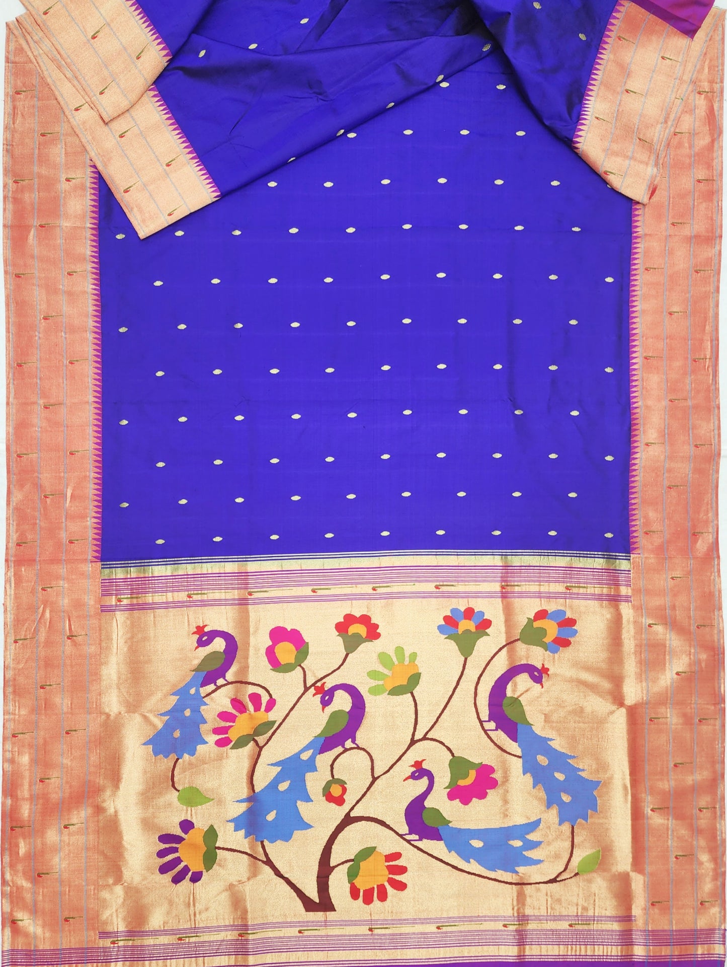 Triple Muniya Brocade Paithani