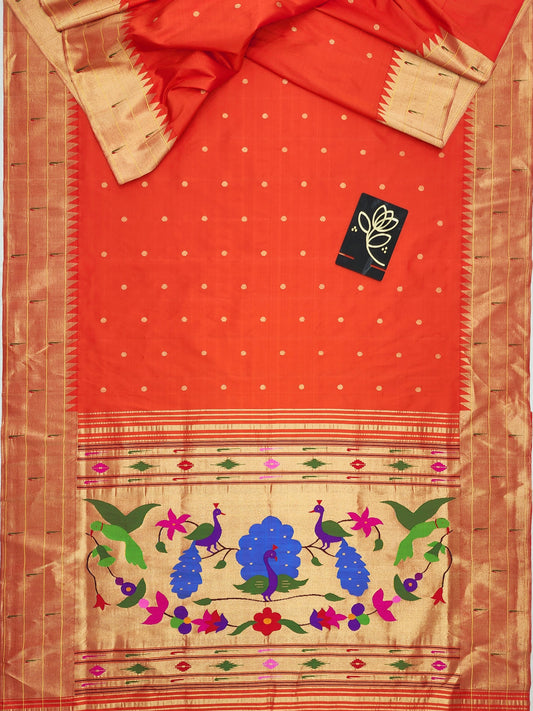 Triple Muniya Brocade Paithani