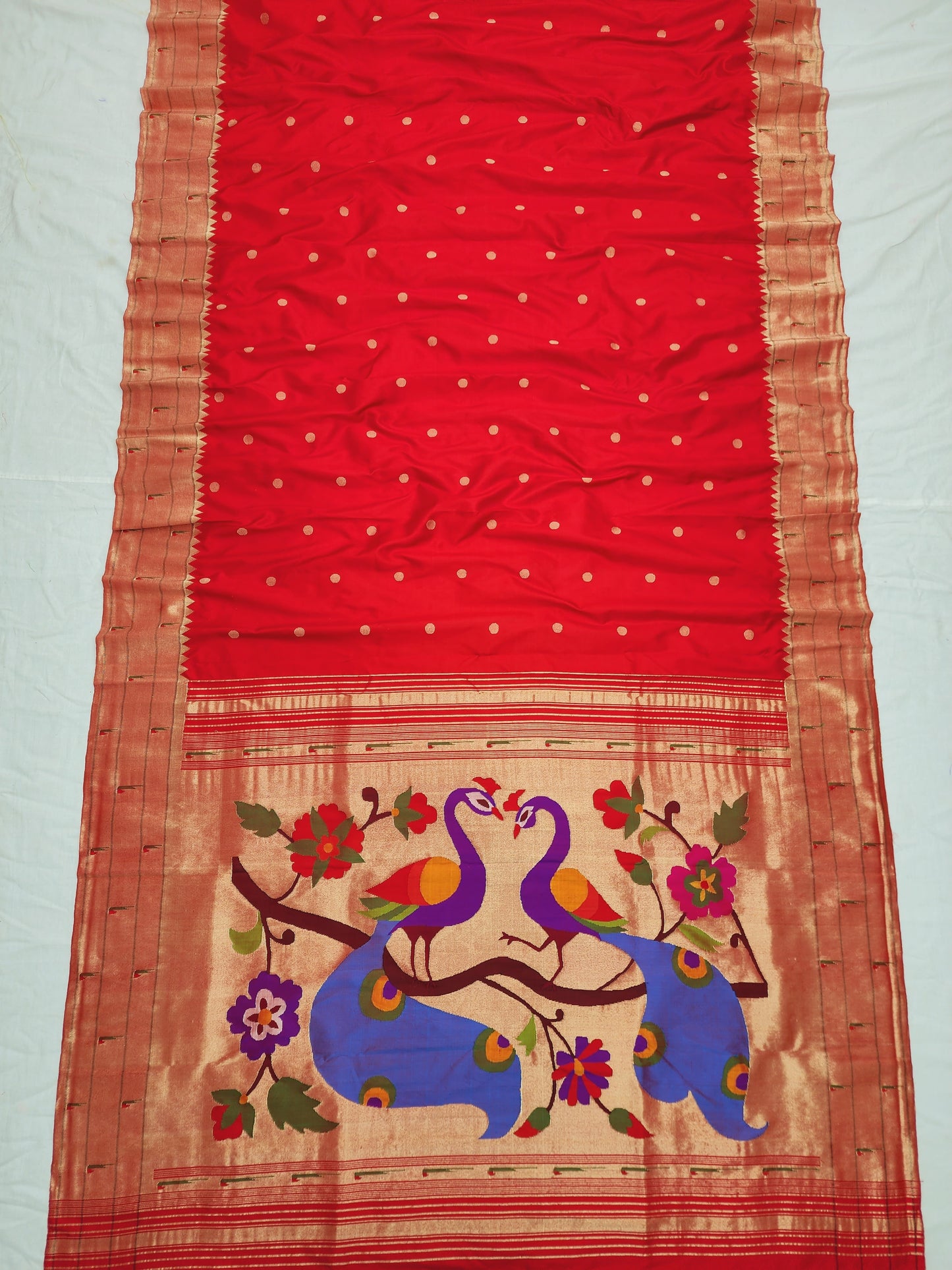 Triple Muniya Brocade Paithani