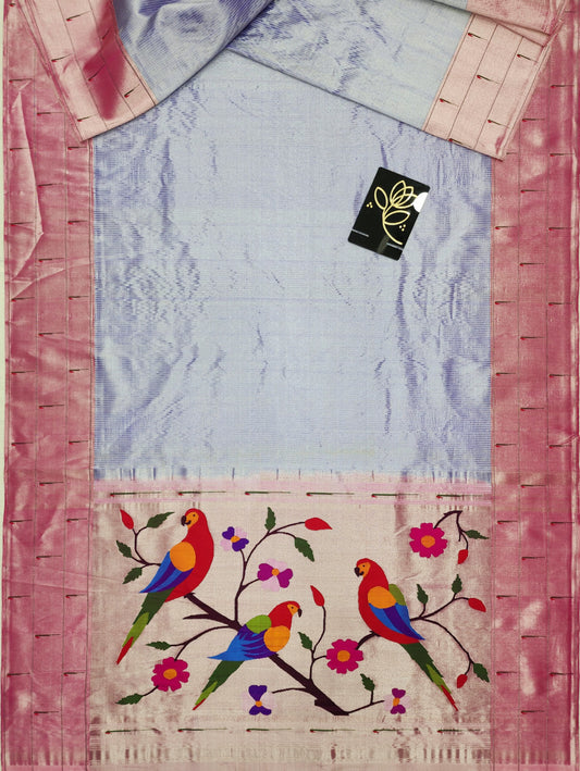 Triple Muniya Brocade Paithani