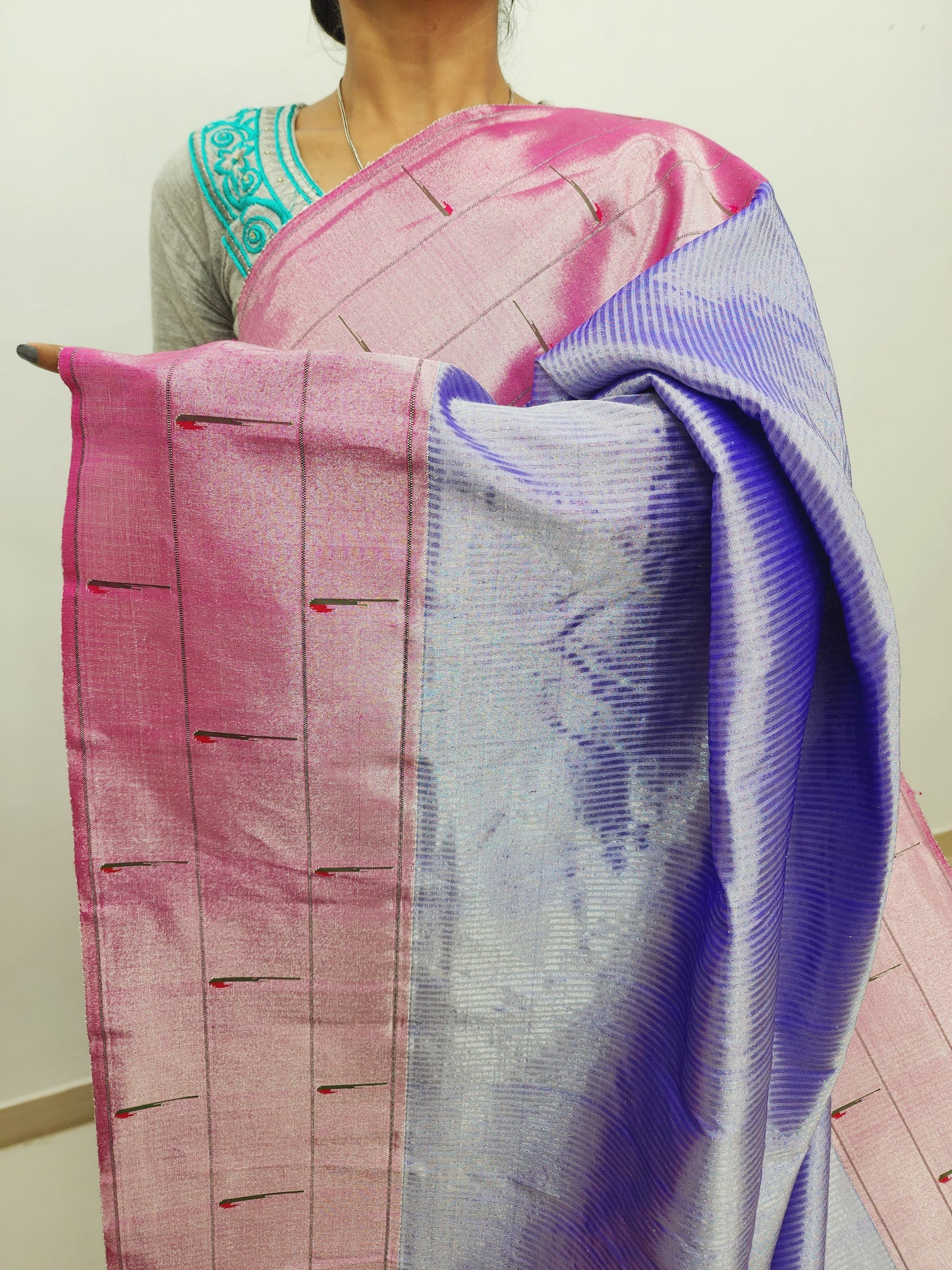 Triple Muniya Brocade Paithani